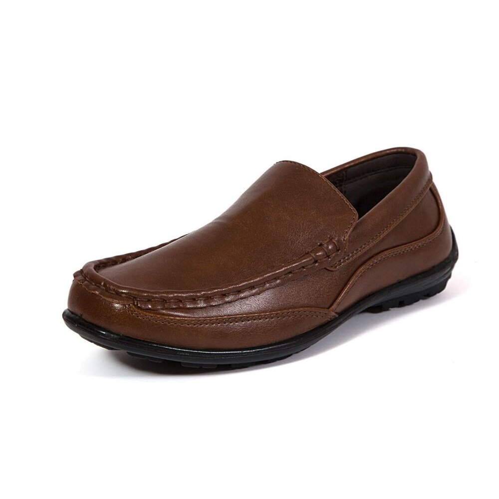 NiB Deer Stags' Big Boy's Slip On Booster Moccasins Brown Size 6 M $60 RY1391